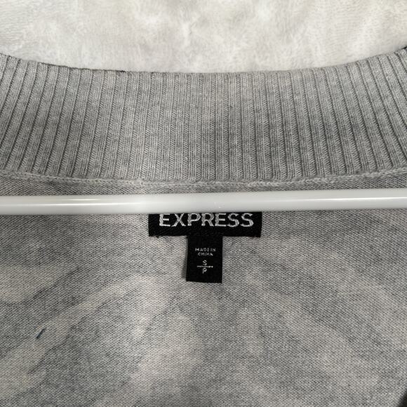 Express Y2K Women’s Sweater Size S Animal Print Zebra V Neck Long Sleeves - Picture 2 of 12